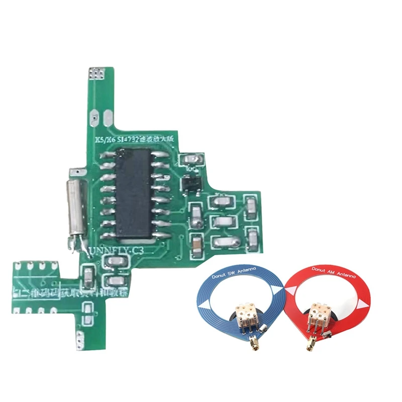 

New For Quansheng UVK5/UVK6 SI4732 Intercom Modification Module Filter Amplified Version+Donut SW/AM Antenna