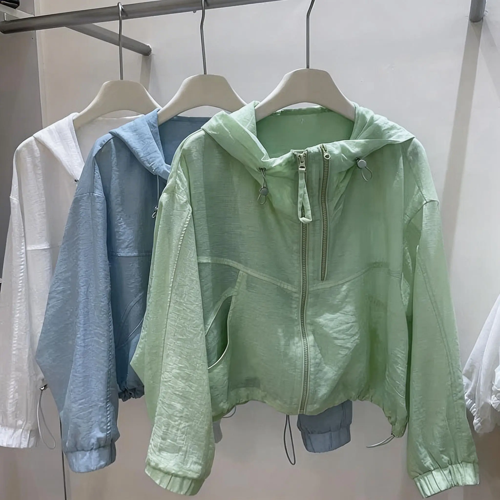 Summer 2026 New Sun Protection Clothing Jacket Female Double-layer Sunscreens Coat Women Fashion Hooded Overwear Korean Overcoat