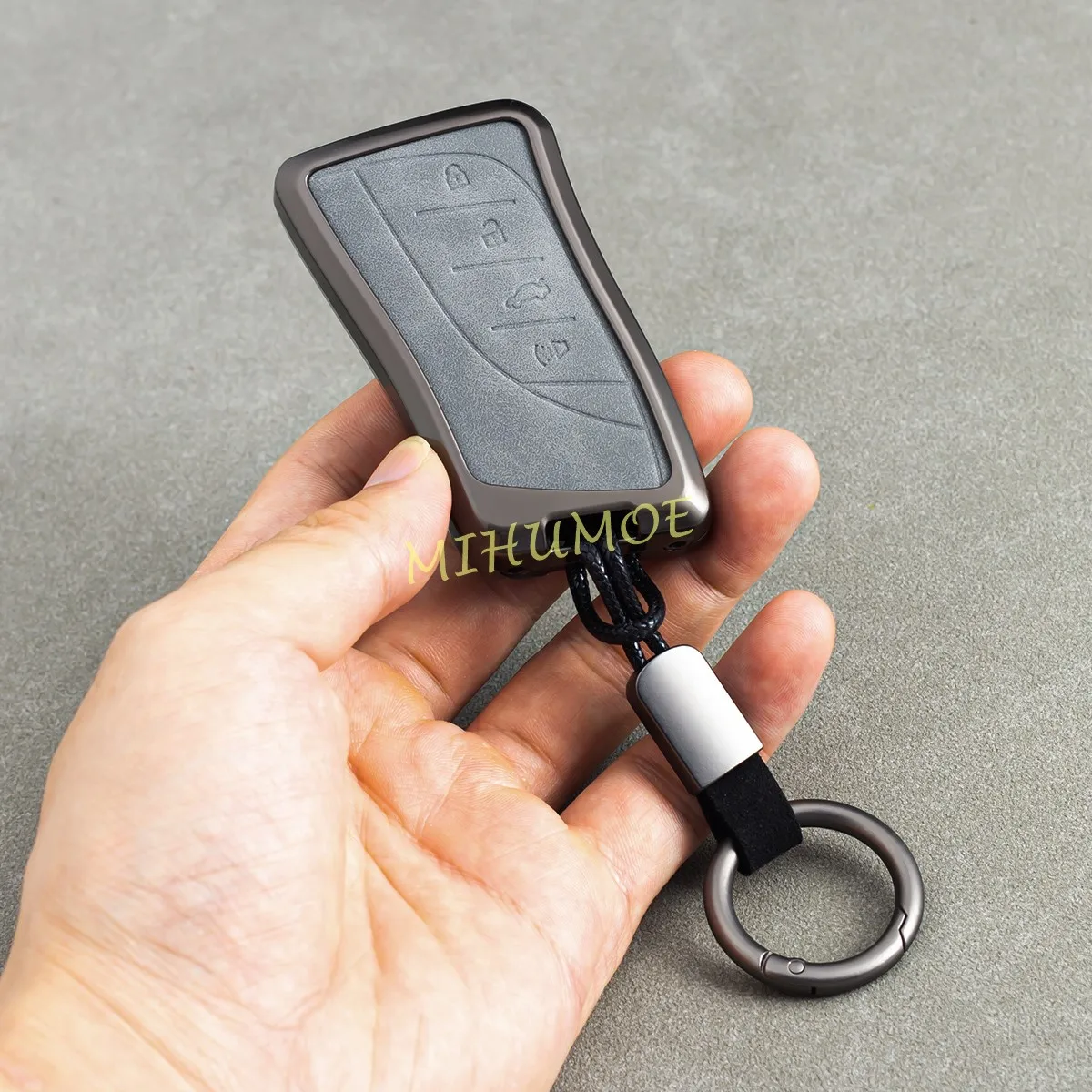 Metal Leather Car Key Fob Case Cover Keychain For Lexus ES NX RX UX RZ LC LS LX LM TX 200 250 300 350 350h 400h 450h Accessories