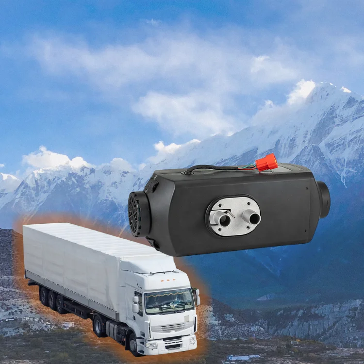 سخان ديزل محمول 5 كيلو وات 12 فولت، سخان ركن أسود مدمج لتخييم RV مع تصميم موفر للطاقة