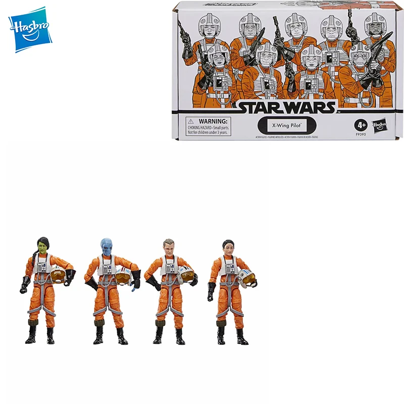 Hasbro Star Wars X-wing Pilot 4pack 3.75 Inch Movie Peripheral Kit Action Figure Model Gift Toy Collection for Kids