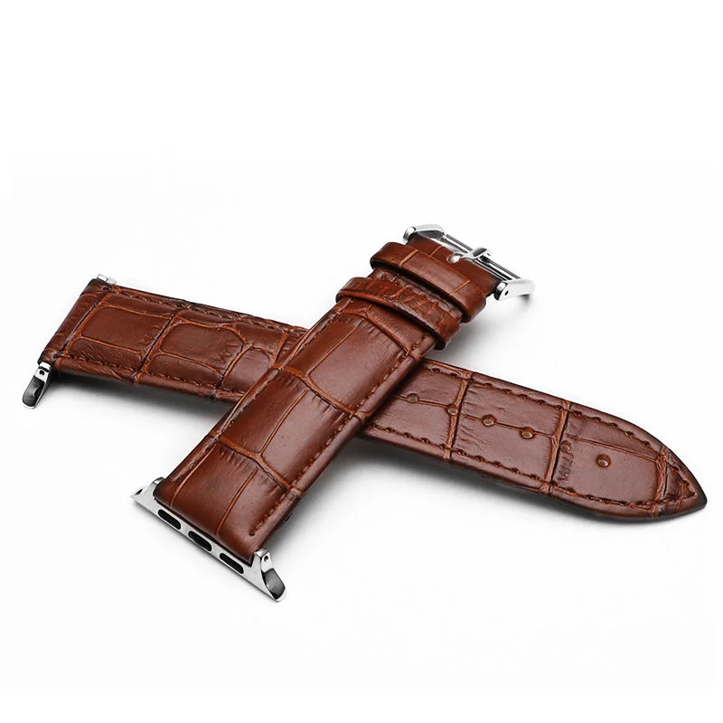 Double Leather Strap For Apple Watch Ultra2 10 9 8 7 46mm 45mm 41mm 44mm 40mm Bracelet Wristband iWatch 6 5 4 SE 3 42mm belt