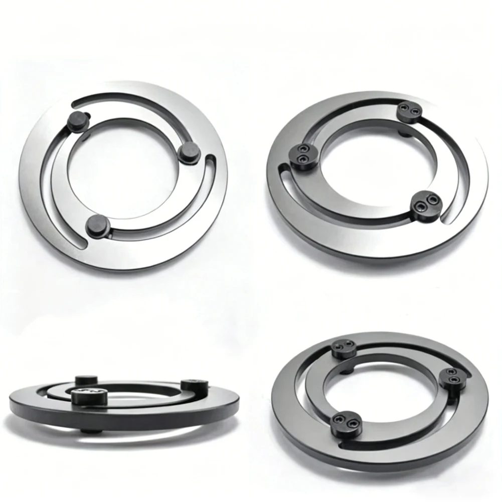 DT38 CNC Lathe Chuck Soft Jaw Boring Ring, Three-Jaw Steel Adjustable Top Jaws 4-Inch