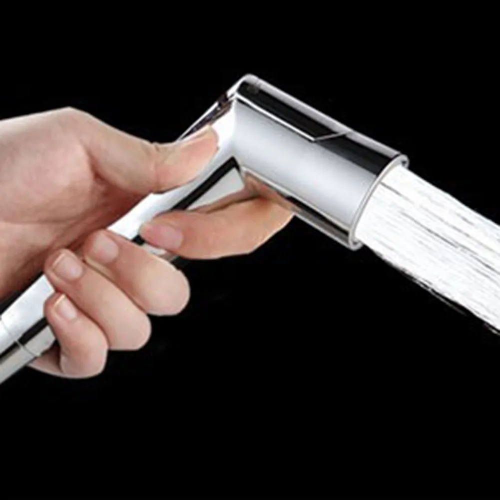 صنبور البخاخ باليد رذاذ المرحاض بيديت للحمام التنظيف الذاتي لغسل رأس رش الفضة خالية من الضغط