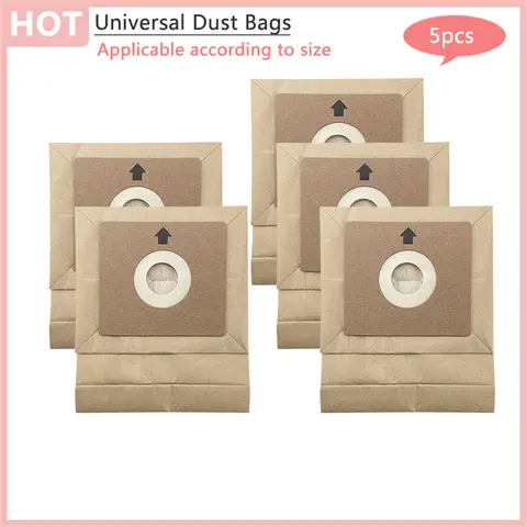 5pcs Universal Vacuum Cleaner Paper Bag Dust Collecting Bag Premium Replacement Board Household Appliances Accessories Trash Bag