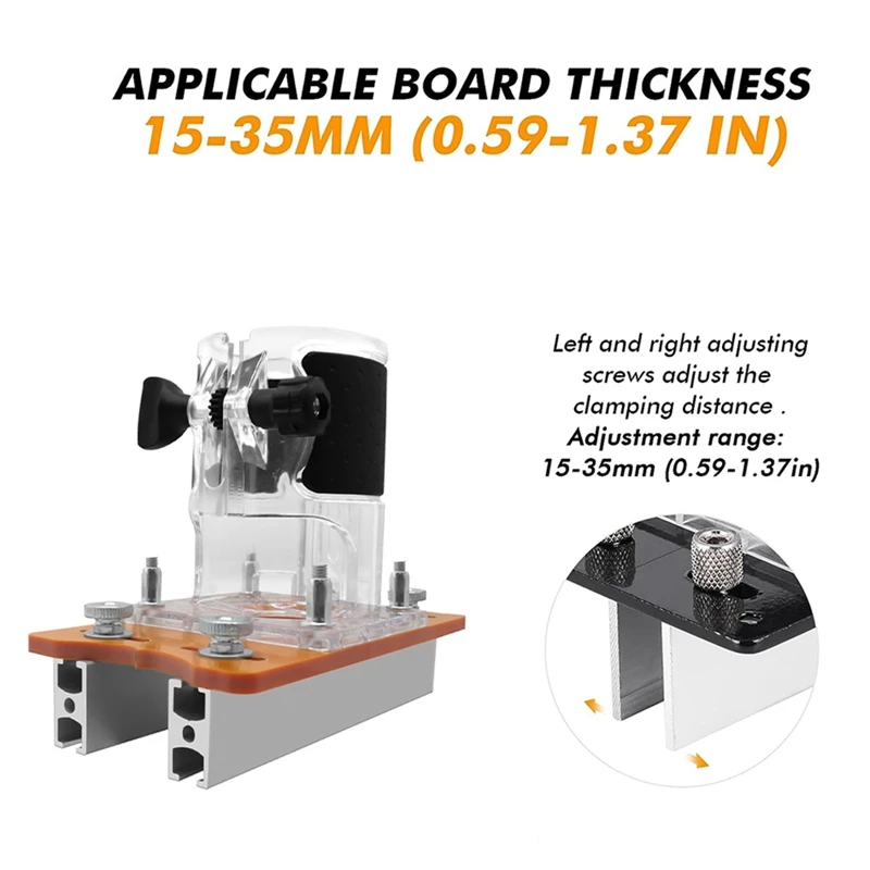 2 In 1 Fastener Slotting Bracket Woodworking Router Base,Trimmer Base, Grooving For Cabinet Wardrobe