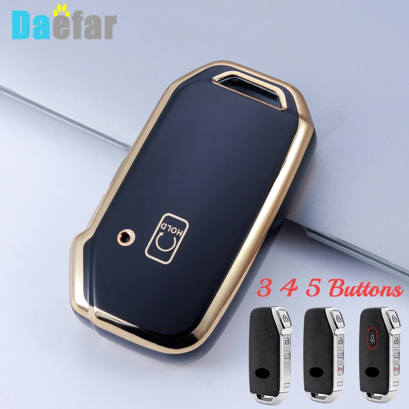 3 4 5 Buttons TPU Car Key Case Cover for Kia Sportage 2023 Ray Sorento Soul Telluride Cerato 2020 K5 K8 2022 Shell Fob Holder