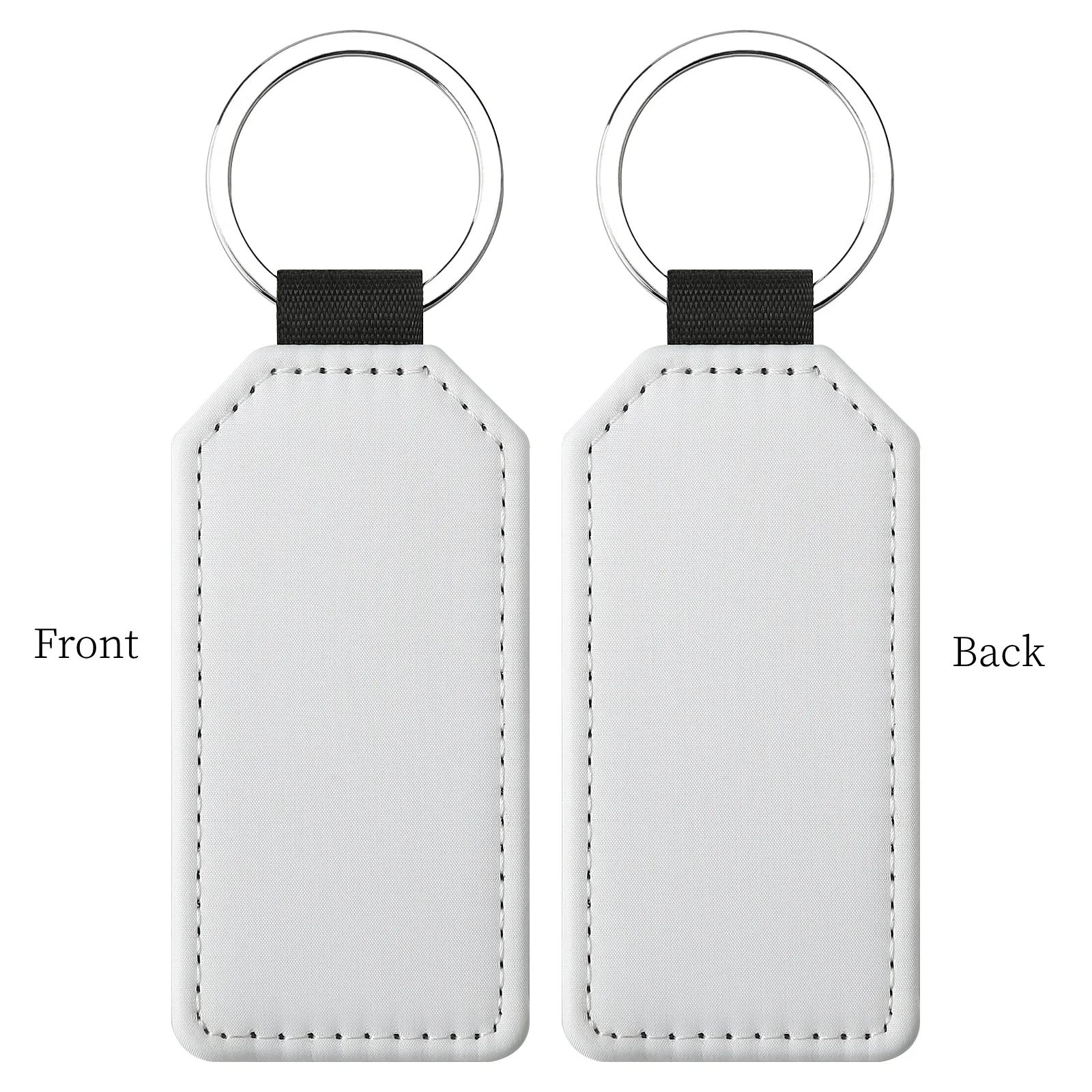 20 stuks PU sleutelhanger sleutelhangers PU lederen sleutelhanger sublimatie blanks sleutelhanger kleine cadeaus voor vrouwen auto tas accessaries DIY logo