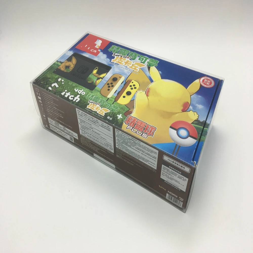 Collection Display Box For Pokémon Let's Go, Pikachu!/Nintendo/NS Game Storage Transparent Boxes TEP Shell Clear Collect Case