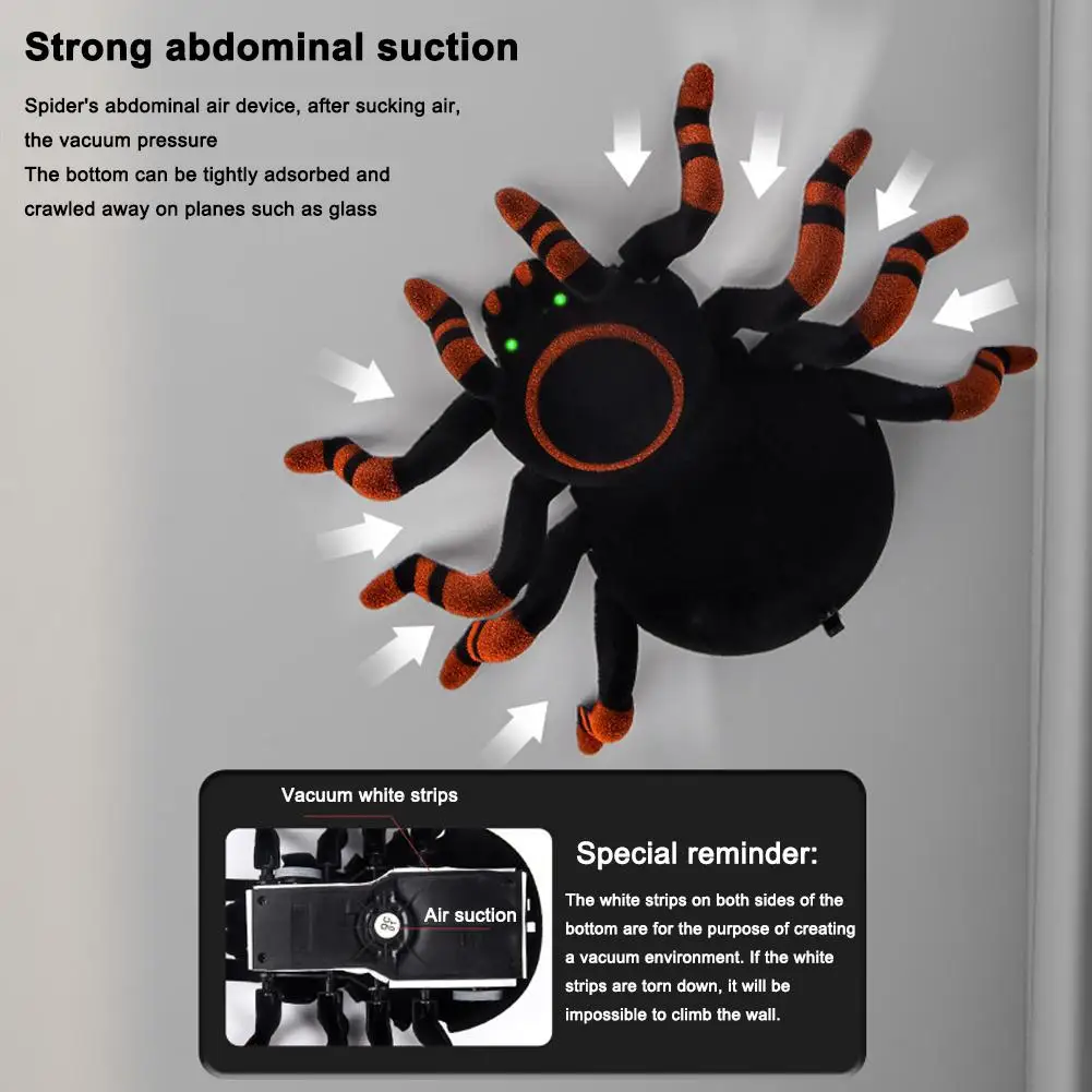 لعبة تسلق الجدار العنكبوتي بجهاز التحكم عن بعد، وضع مزدوج، روبوت الزحف على الحائط والأرض، لعبة حيوانات بيونية واقعية للأطفال والأولاد، هدايا