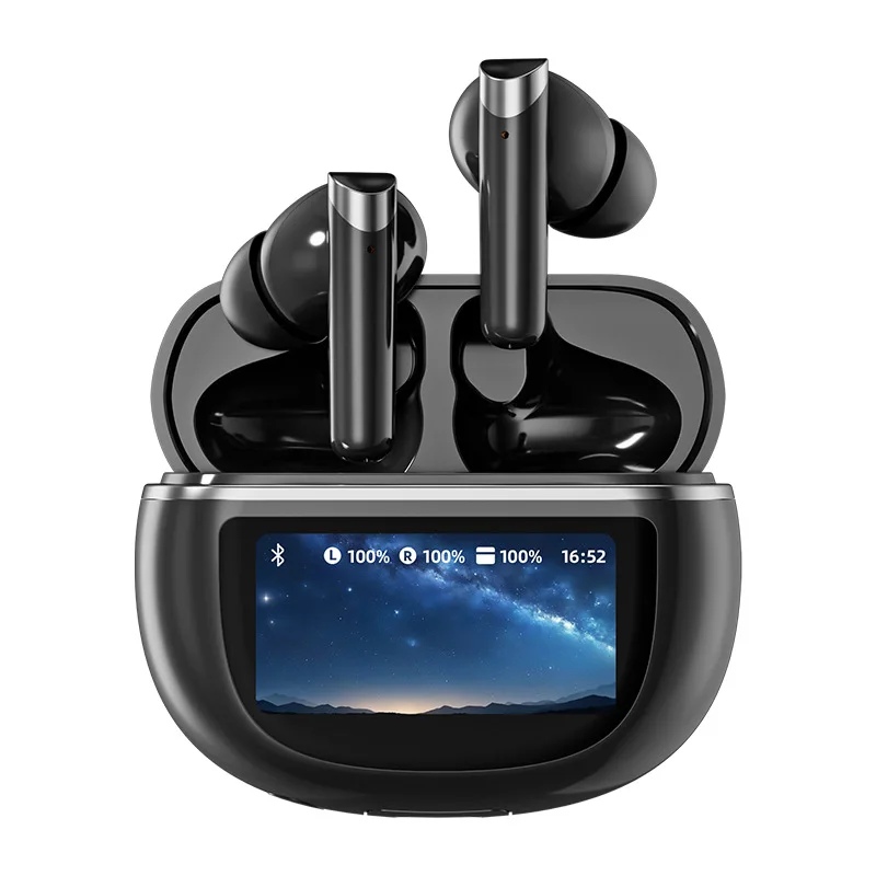 

Smart screen super long battery life true wireless bluetooth noise reduction headset private model 16 languages high definition