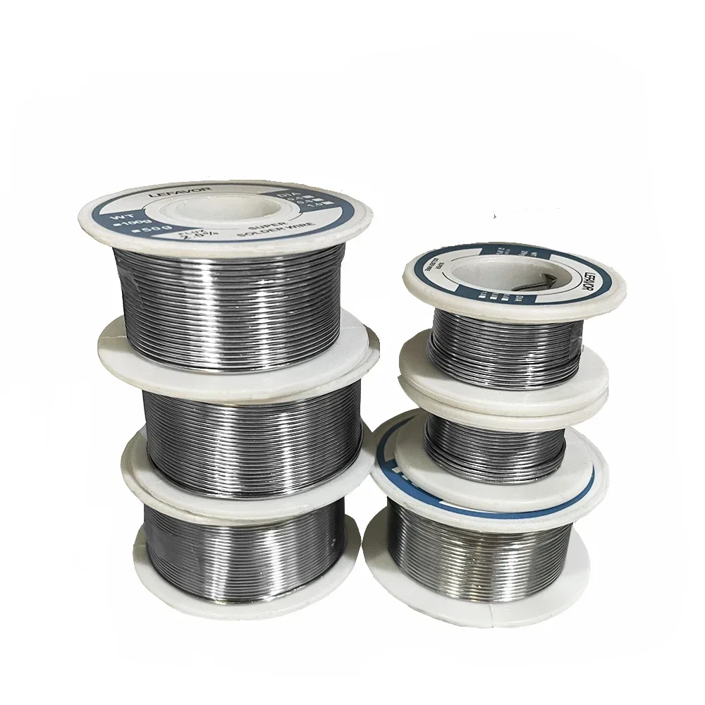 50g Soldering Tin Wire 0.8 1.0mm Small Coil Electrolytic Soldering Wire Welding with Flux Roll Rosin Core Solder Soldering Wire