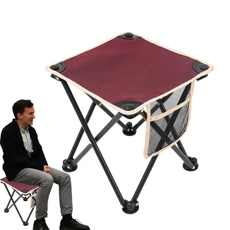 

Camping Stools Travel Stool Foldable Lightweight Heavy-Duty Chair Multi-Purpose For Beach Hiking Travel Fishing Gardening