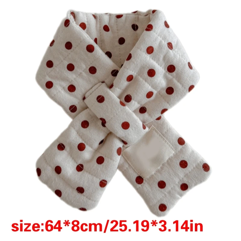 Children Neckerchief Lovely Print Baby Neck Scarf Long Muffler for Winter Warmth Comfortable Soft Breathable Scarf