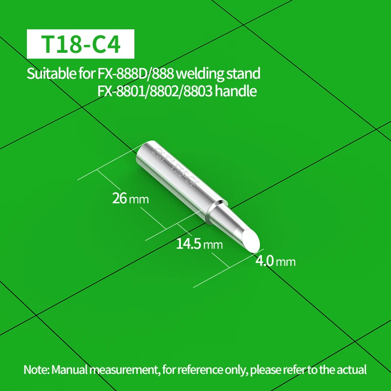 

T18 Series Soldering Tips T18-C08 C1 C2 compatibility HAKKO FX-888 FX-888D FX-8801 FX-600 Lead Free Iron Handle Pencil Welding