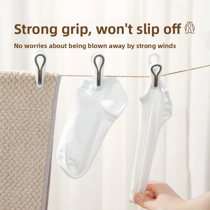 رف تجفيف الملابس من وينلي بدون آثار، مقاوم للرياح، متعدد الوظائف، مع مشابك بلاستيكية لتجفيف المناشف والملاءات، مشابك صغيرة لل... #1