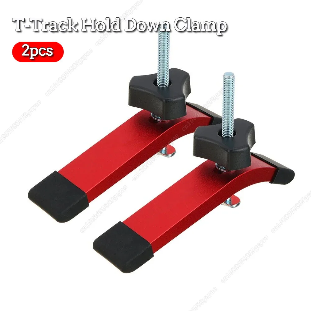 

Quick Acting T-Track Hold Down Clamp With T Bolts Silder Aluminum Alloy Woodworking Clamps For Routers Drill Presses Table Saw