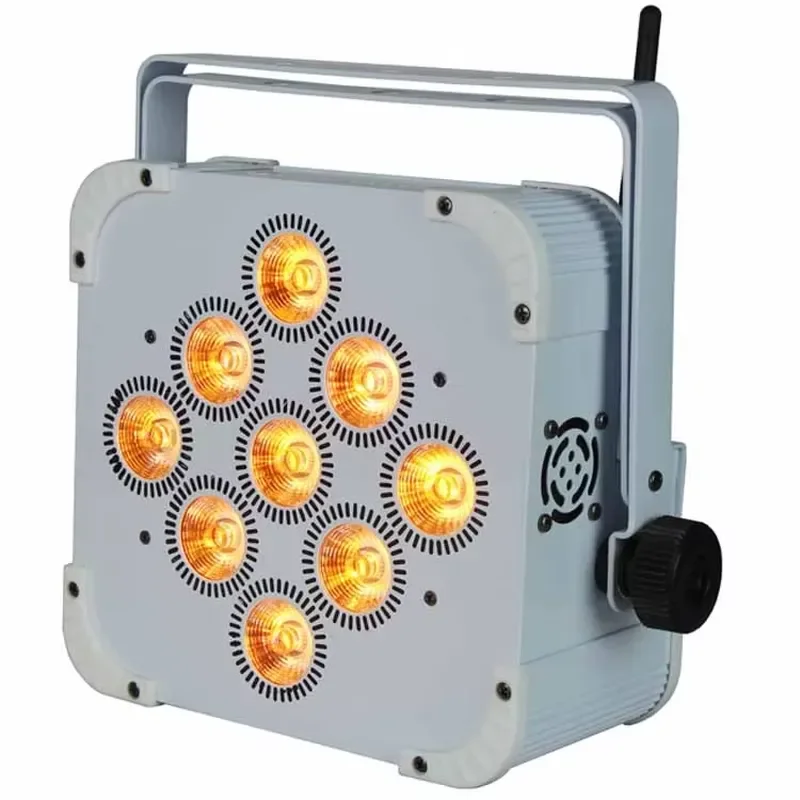 Pro DJ Wedding Stage Event 9x18W 6IN1 RGBWAUV Wireless Battery Powered LED Downlight