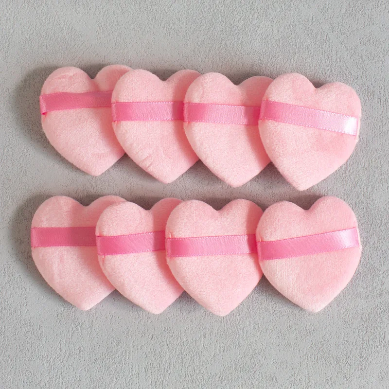 8 szt. Puszki do makijażu w kształcie serca/trójkąta, gąbeczki do pudru, do konturowania twarzy i konturowania oczu, gąbki do makijażu, kosmetyczne narzędzia dla kobiet