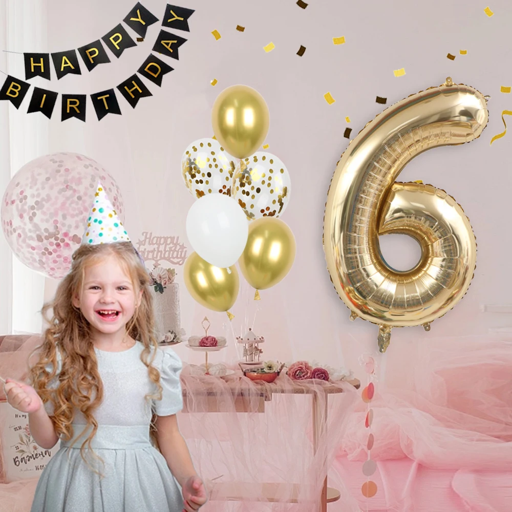 

40Inch Large Platinum Digital Balloon Aluminum Film 0-9 Kids Adult Birthday Party Anniversary Wedding Baby Shower Party Decors