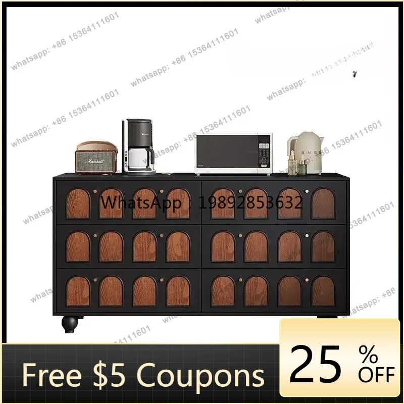 

W2 Medieval entrance cabinet, bedroom TV cabinet, French five or six bucket storage cabinet