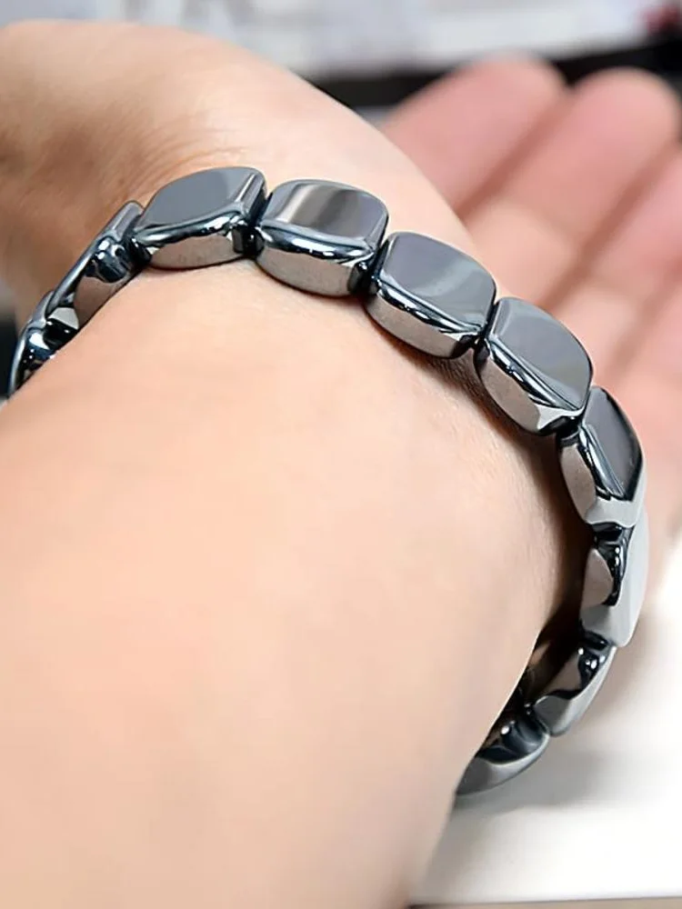 Bracelet en hématite pour hommes, reclaimez votre bord, confiance, pierre d'hématite naturelle, perles, extensible, guérison, bijoux cadeaux