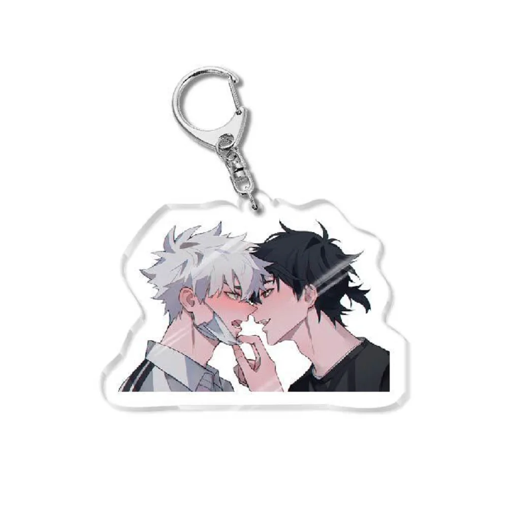 6CM Anime Keychain Women Link Click Key for Men Charles Key Ring Bag Acrylic Car Keyring Cute Acrylic Pendant Key Cosplay Gift