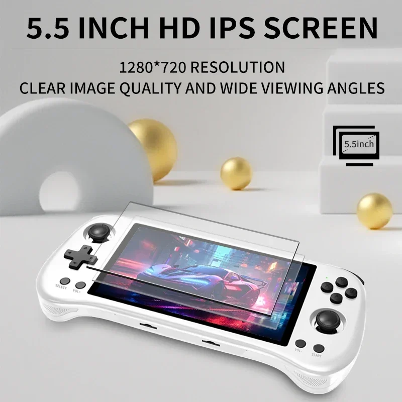 NEW X55 Handheld Game Console 60000 Games PSP 5.5in IPS Screen Linux 4000mAh TV HDMI LPDDR4X 2GB
