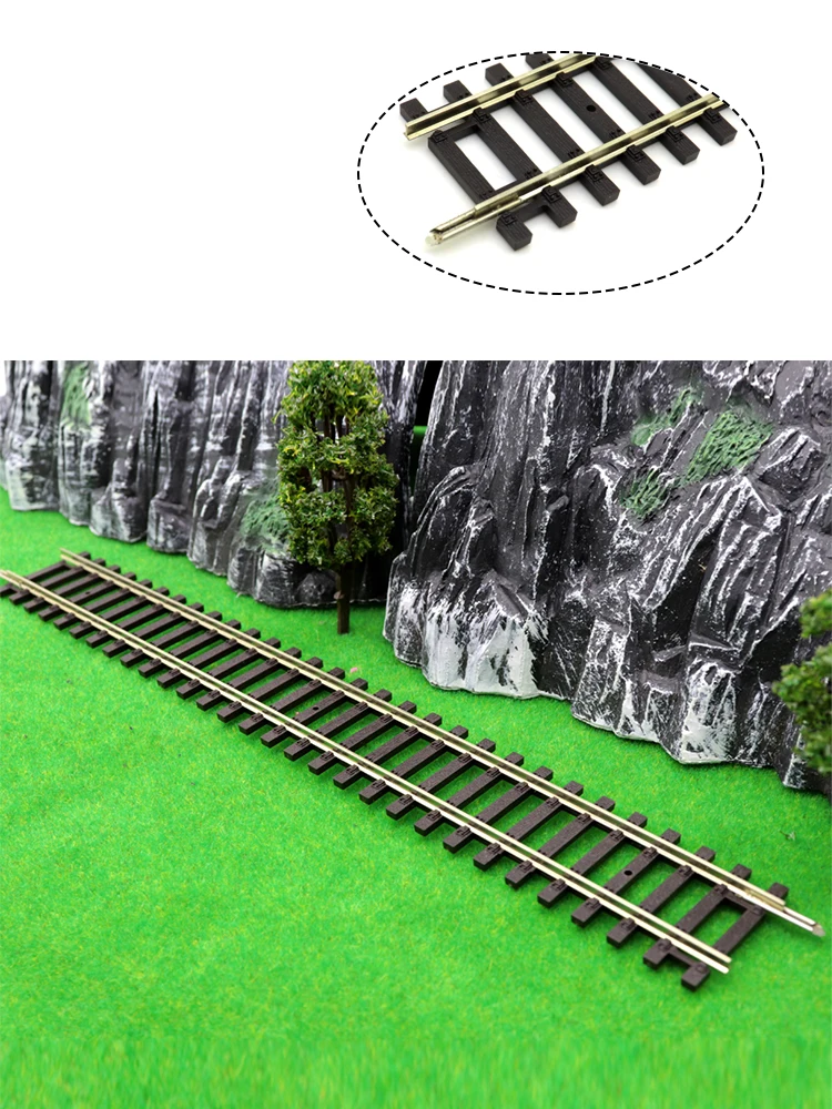 Ho Scale G231 Railway Train Track 1:87 Alloy Toys Materials Simulation Straight Track Kits for DIY Model Making/ Diorama 1PC