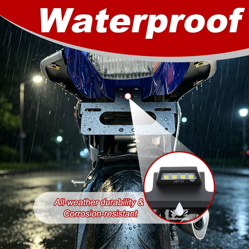 Fit For Yamaha YZF-R6 R6 2006-2023 Rear Tail Tidy Fender Eliminator Kit License Plate Holder Bracket Black Motorcycle Aluminum