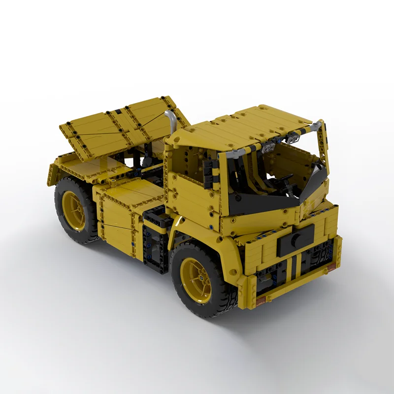 نموذج شاحنة حضري Moc قوالب بناء وحدات الذهبي فارس نماذج من الشاحنات كتل التكنولوجيا عيد الميلاد لتقوم بها بنفسك لعبة هدايا البناء #2