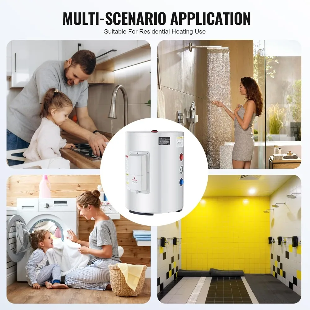 سخان مياه كهربائي سعة 10 جالون بقدرة 1.6 كيلو وات بدون خزان، شاشة LED للمياه الساخنة الفورية، حمام دش IPX4 #6