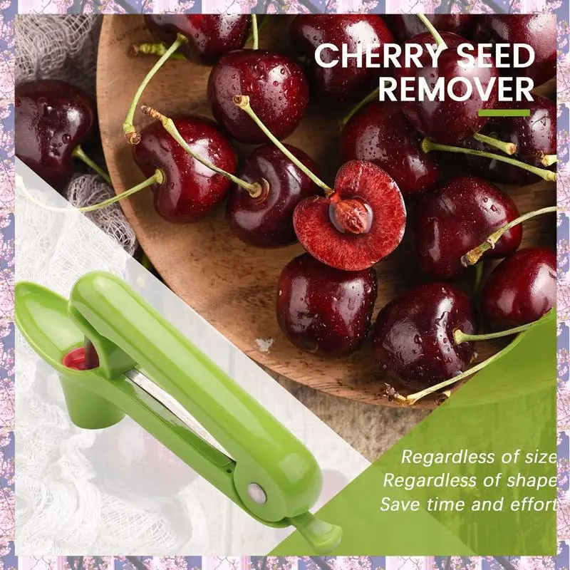 L73A 2025-2 Pcs Cherry Pitter Or Stoner, Olive Pitter Remover, Cherry Core Or Seed Remover Fruits Gadgets Tools(Green)