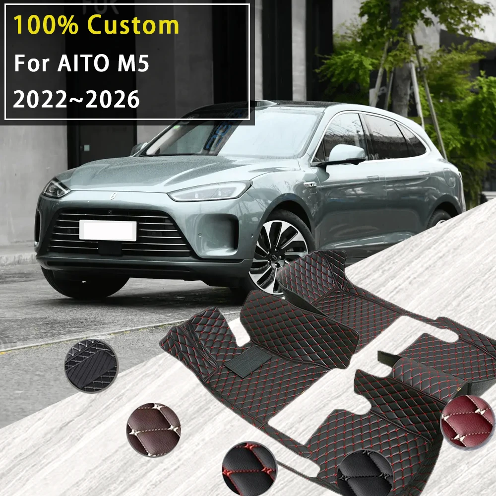 

Car Floor Mats For AITO M5 Seres M5 2022 2023 2024 2025 2026 5seat Waterproof Pads Foot Carpets Floor Covers Auto Accessories
