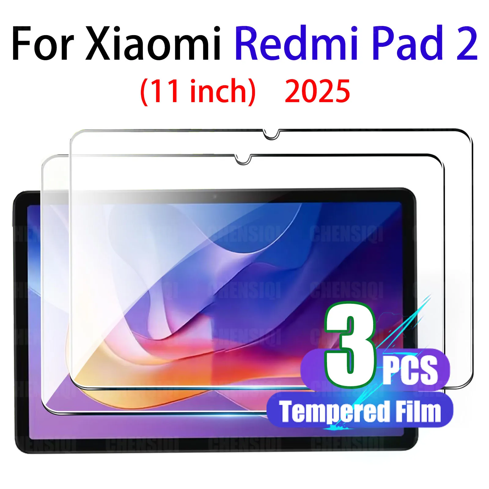 

Защитная пленка для экрана Xiaomi Redmi Pad 2 (11 дюймов) 2025 закаленное стекло HD-дисплей твердость 9H прозрачная защита от царапин без пузырьков