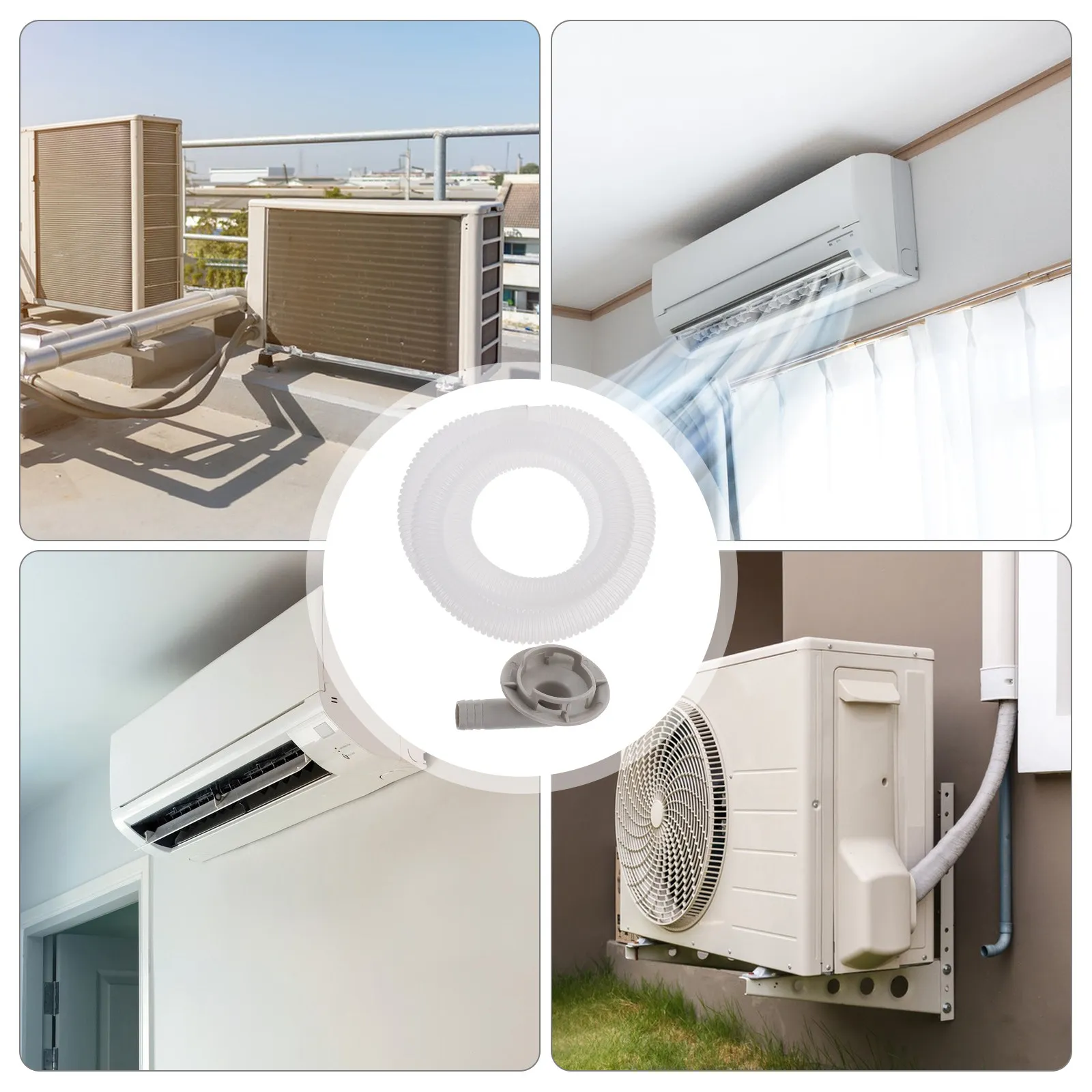 40mm Window Air Conditioner Drain Hose Connector Elbow Fitting for Portable & Split AC Condensate Draining