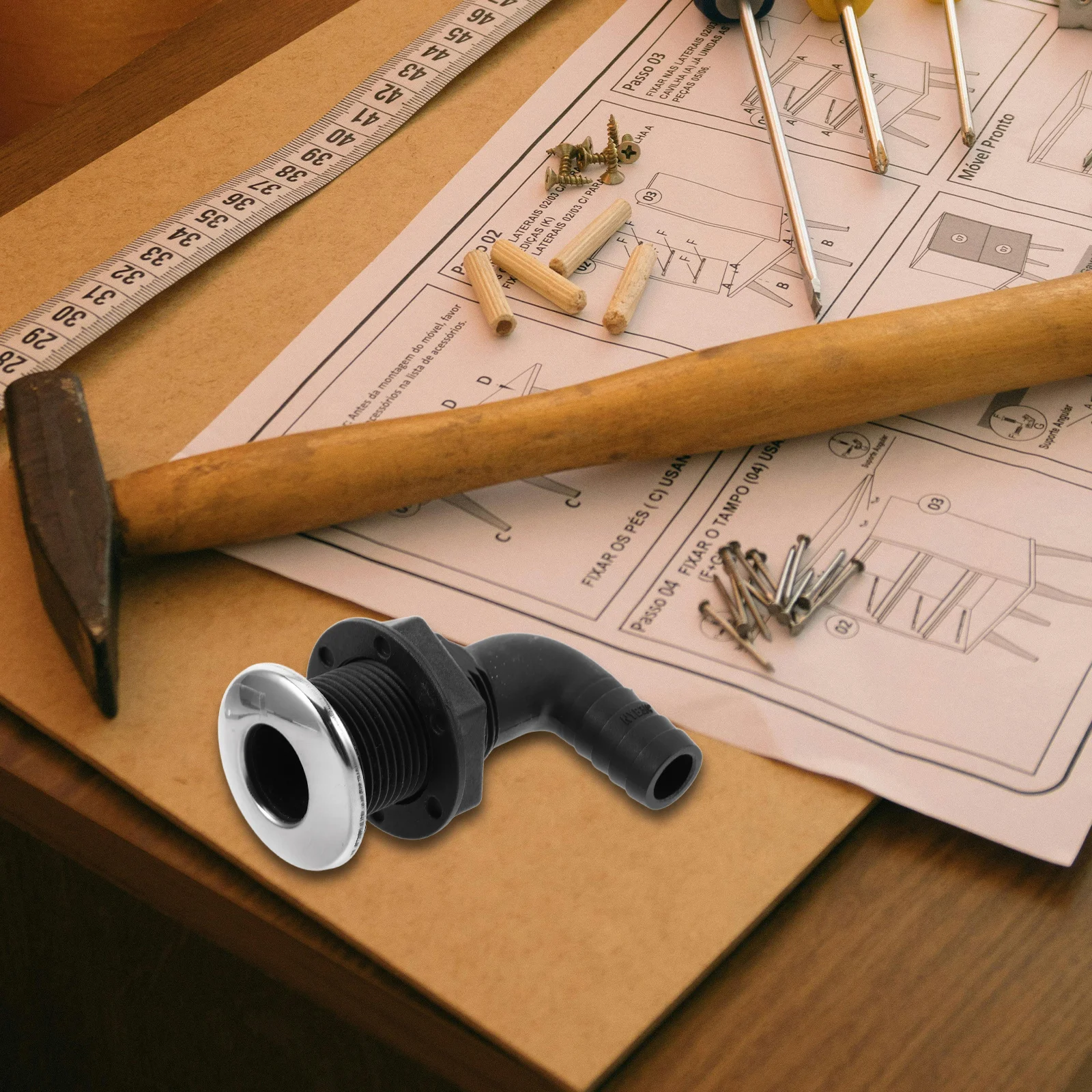 

Thru Hull Connector 20mm Angled Marine Boat Drain Scupper Bilge Pump Plumbing Fitting Durable Nylon Material Kayak Track Mount