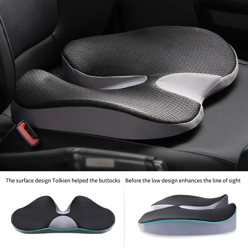 Orthopedic Memory Foam Non Slip Seat Cushion Tailbone Sciatica Back Pain Relief Prostate Pad For Office Chair Car Seat