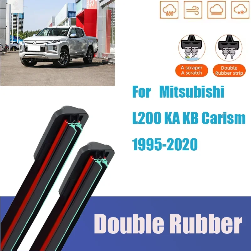 

For Mitsubishi L200 KA KB Carism Front Windshield Wiper General Auto Multifunctional The Third Generation Double Rubber Mute