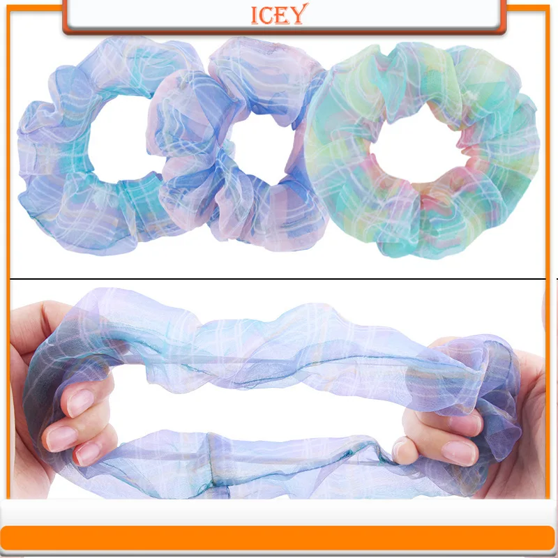 1pc Fashion Summer Women Elastic Hair Bands Cotton Hair Scrunchies Girl\'s Hair Tie Accessories Ponytail Holder