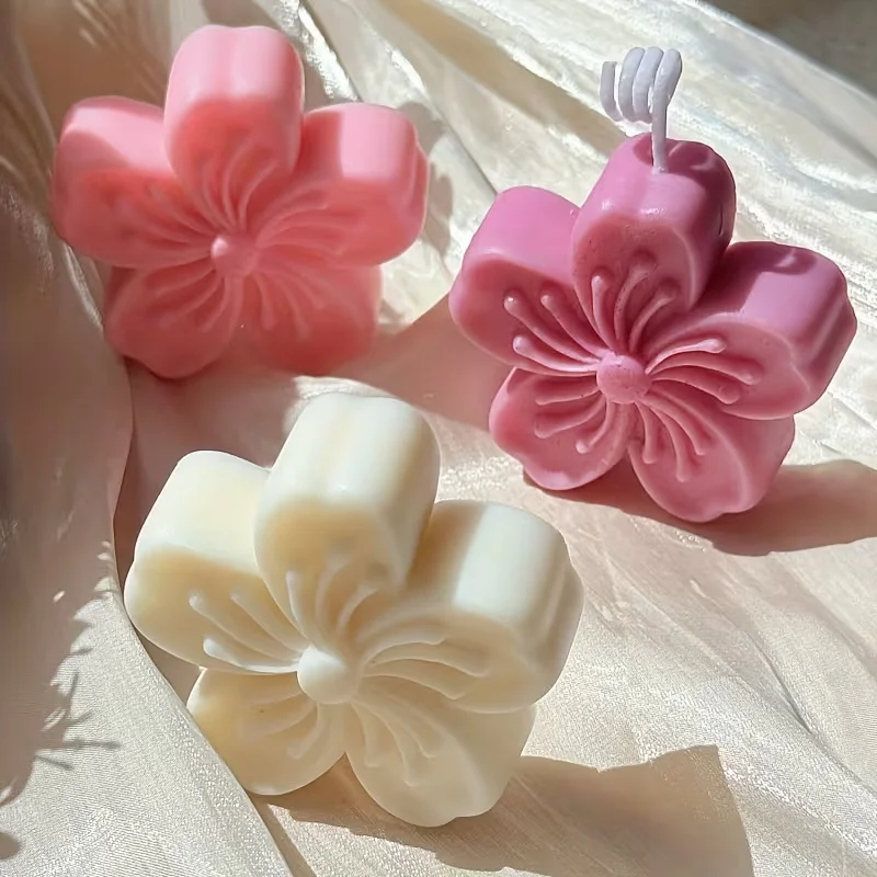 1 Stück Sakura-Kirschblütenform – Blumengussform für Epoxidharz, Kerze, Gips, Gips, Seife, Kunstharz, Heimdekoration, Hochzeit