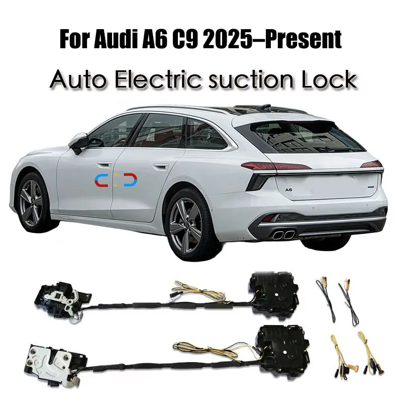 For Audi A6 C9 2025–Present Car Soft Close Door Latch Pass Lock Actuator Auto Electric Absorption Suction Silence Closer