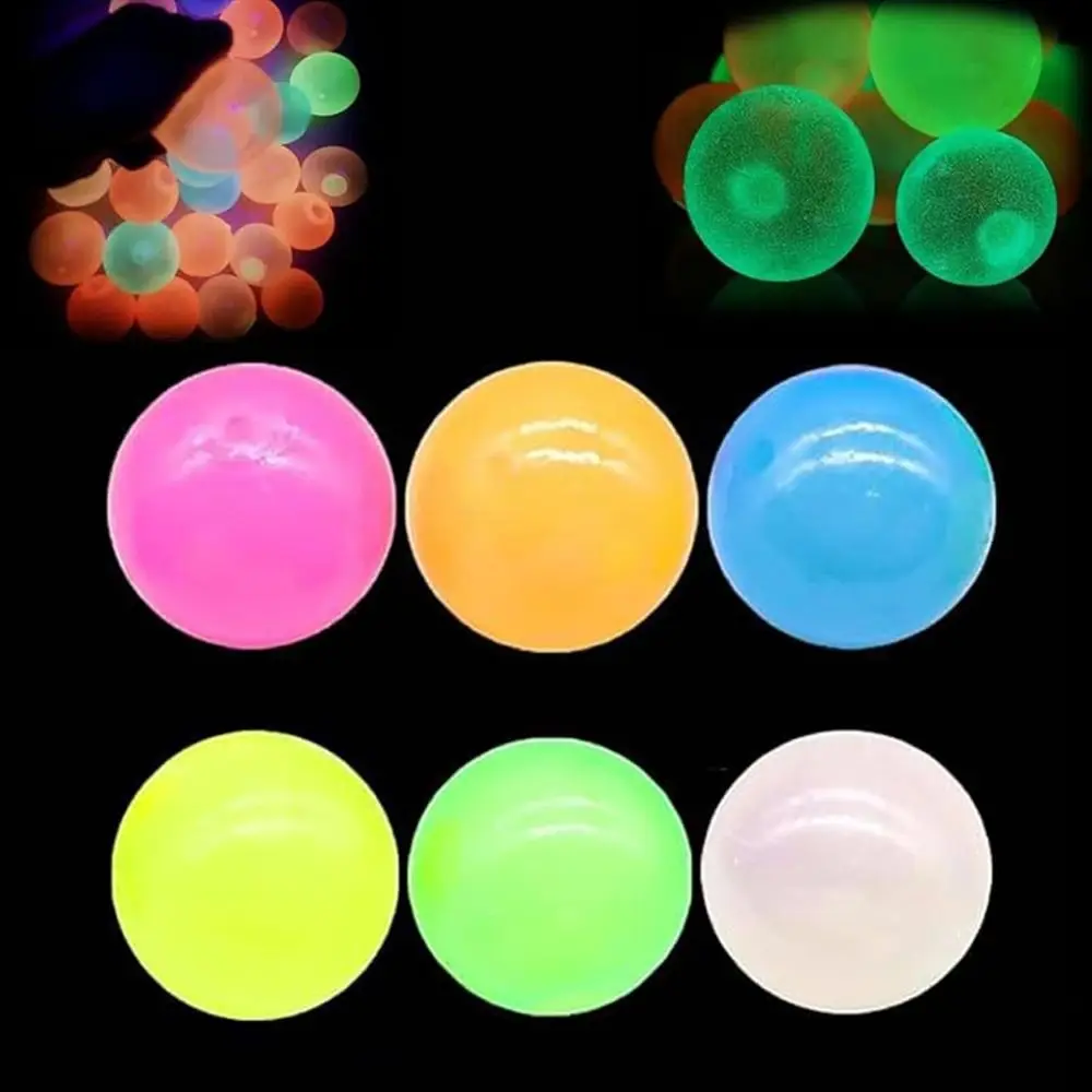 Target Glorbs Balls Throw Ball Stress Relief Toy Sticky Ceiling Balls Glow in The Dark Decompression Glowing Sticky Ball