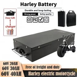 Original 60V 18650 Battery of Harley Lithium battery 20Ah 30Ah 40Ah ，2000W High power Waterproof Electric vehicle battery pack