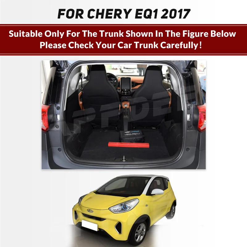 Auto Full Coverage Trunk Mat For Chery EQ1 2-Seat 2017 Car Boot Cover Pad Cargo Liner Interior Protector Accessories