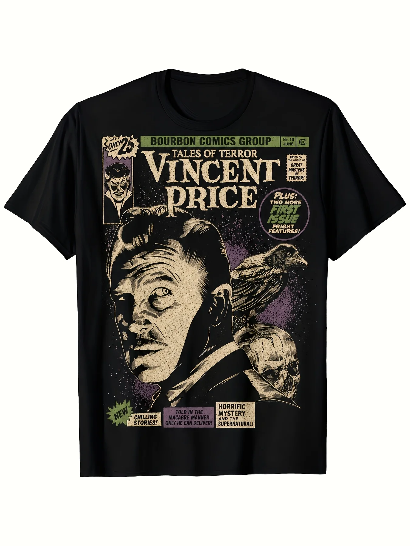 Vincent Price Horror Icon Signature Soft All-Season Casual Streetwear Essential All-Match All-Season Style Affordable Daily Wear