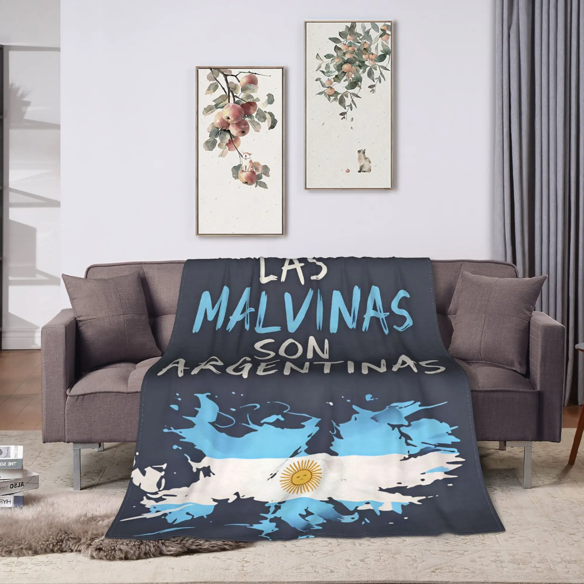 Soft Warm Blanket Camping Las Malvinas Son Argentinas Throw Blanket  Flannel Bedspread For Couch Bed Street Trend Sofa Bed Cover