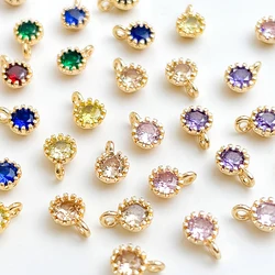 5 Pieces  4 * 6mm Brass Gold-plated Zircon Tea Cup Shaped Pendant  DIY Jewelry Charm Handmade Jewelry Accessories Materials