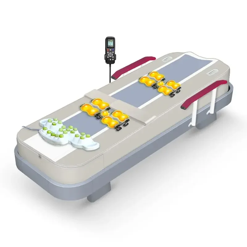 

Электрическая массажная кровать, новинка 2024, 3D Электрический Нефритовый камень, стол для массажа всего тела, термический нефритовый роликовый массажный стол для всего тела, акупресс