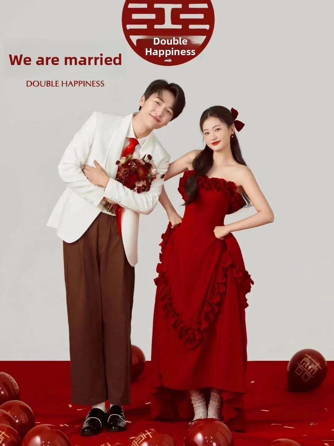 

Красное свадебное платье без бретелек для свадебной церемонии и тематических мероприятий в фотостудии в традиционном китайском стиле